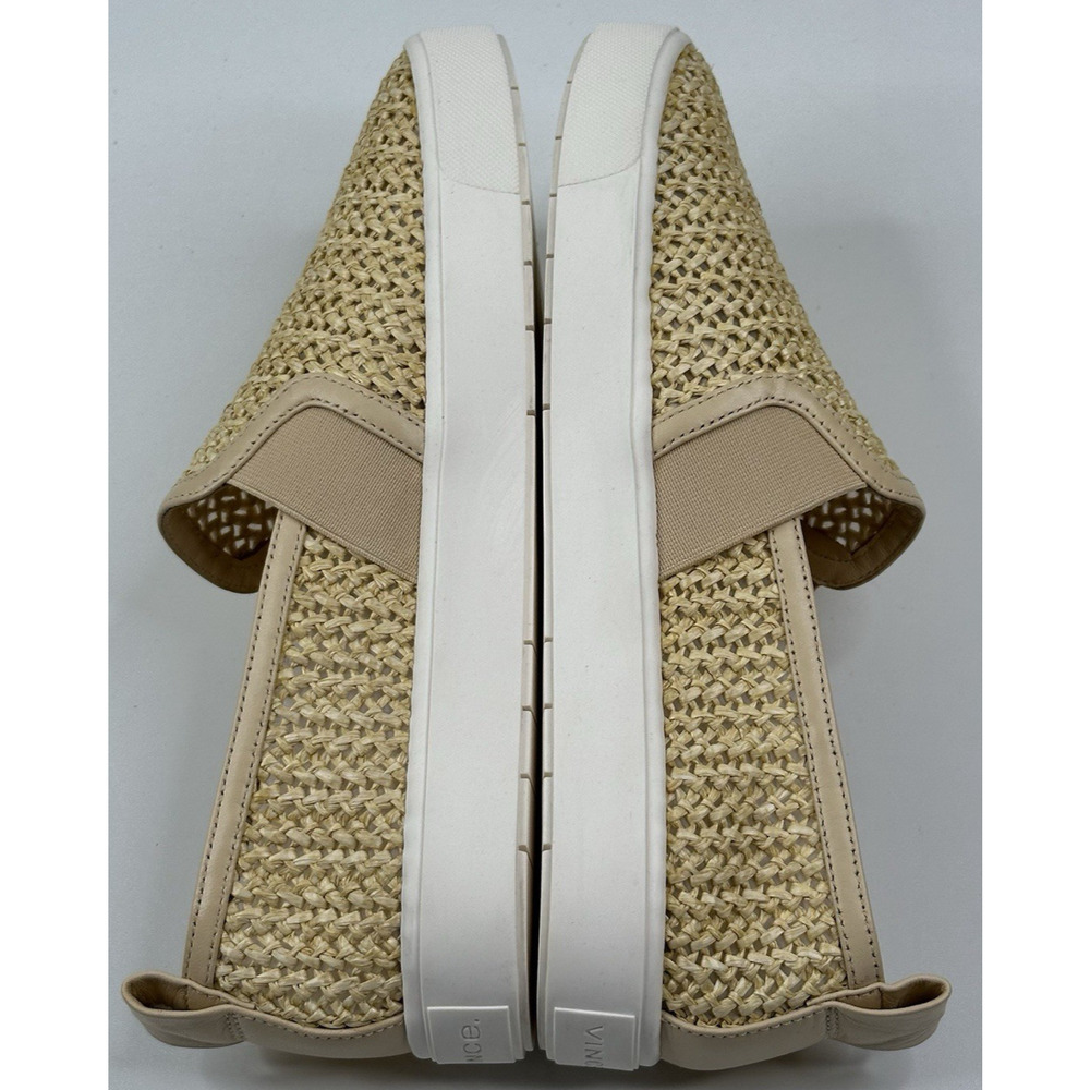 Vince Blair Natural Raffia Womens Slip On Sneakers Size 7.5M New $176 - Picture 6 of 10